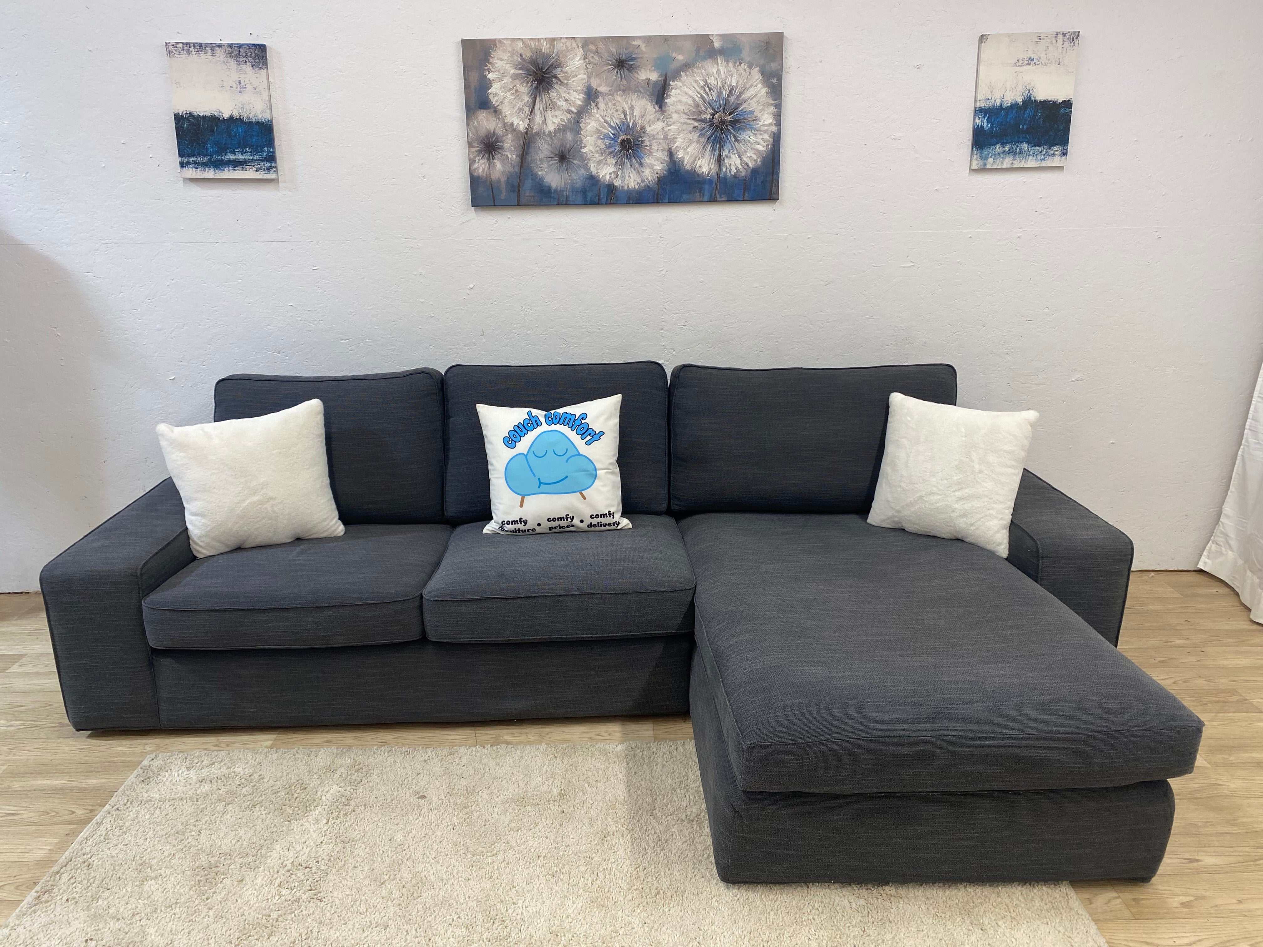 Kivik Gray Sectional Sofa