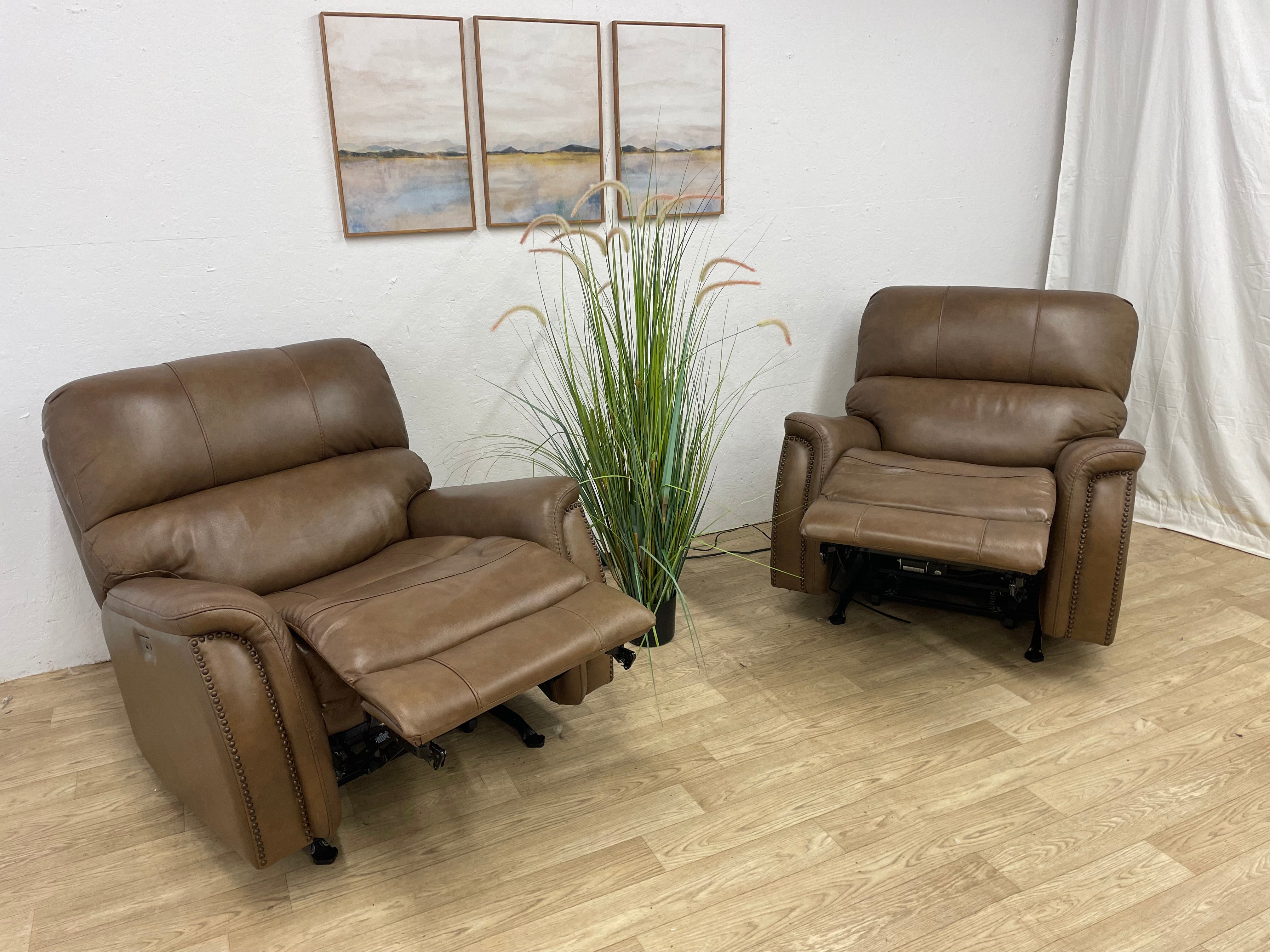 Barclouger Power Recliner Chair Top Grain Leather