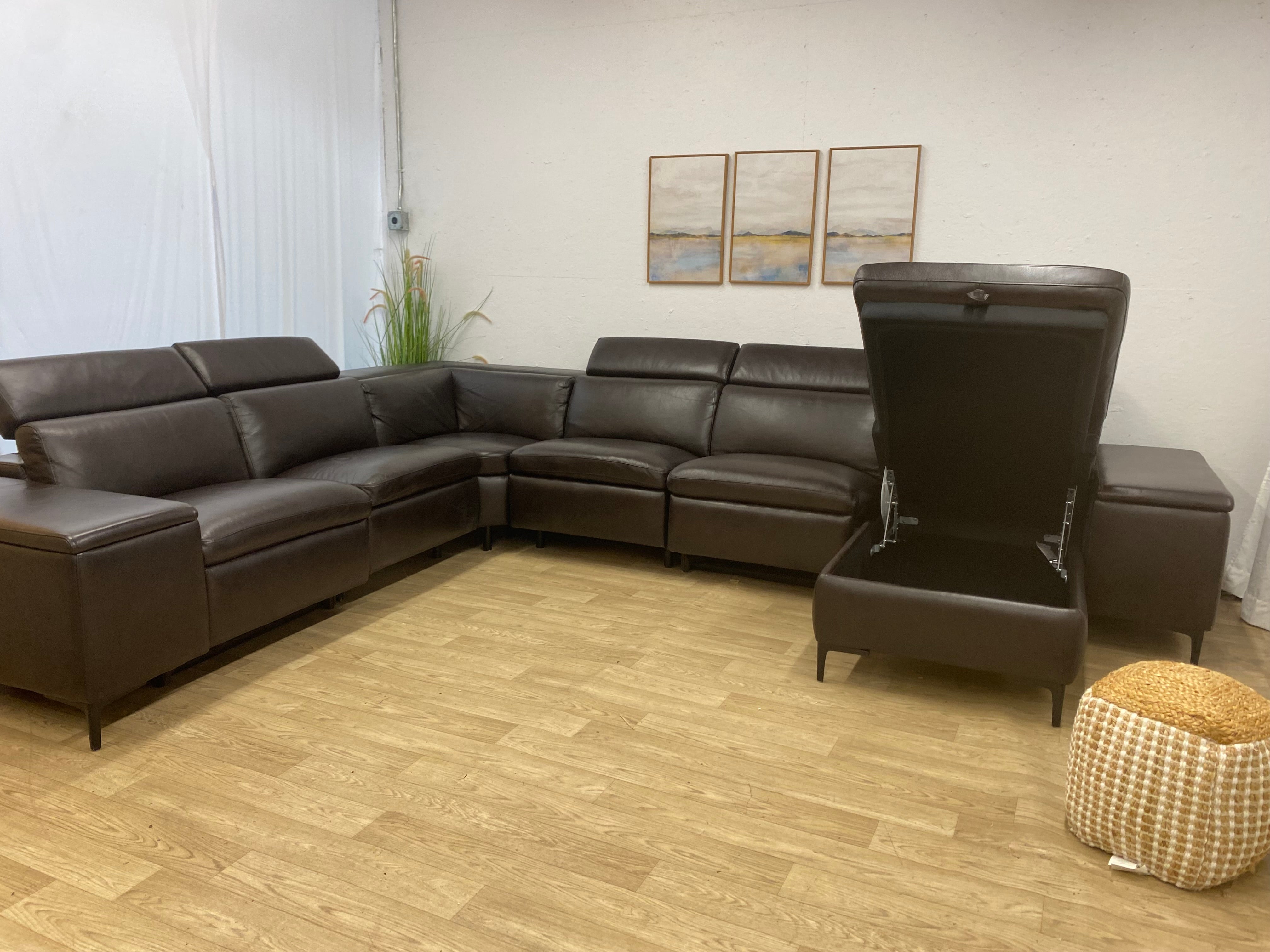 Barcolounger Top Grain Leather Sectional