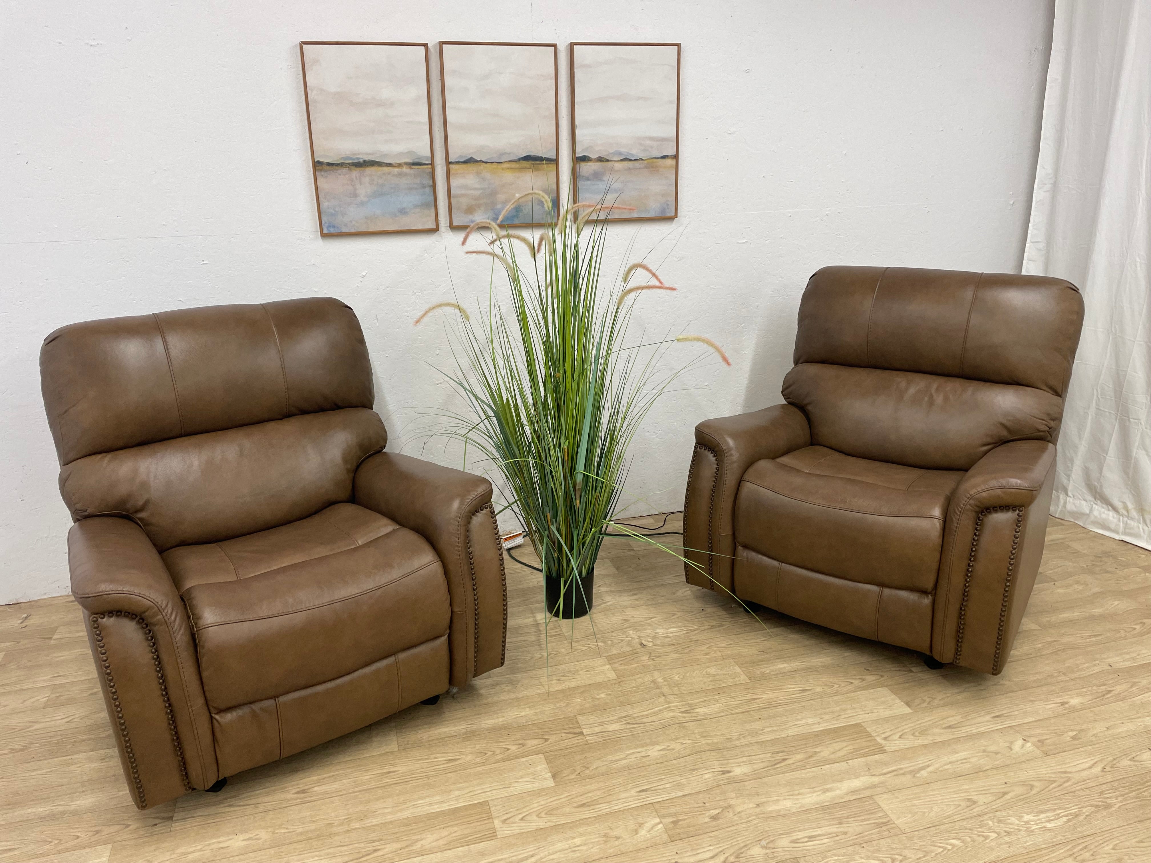 Barclouger Power Recliner Chair Top Grain Leather