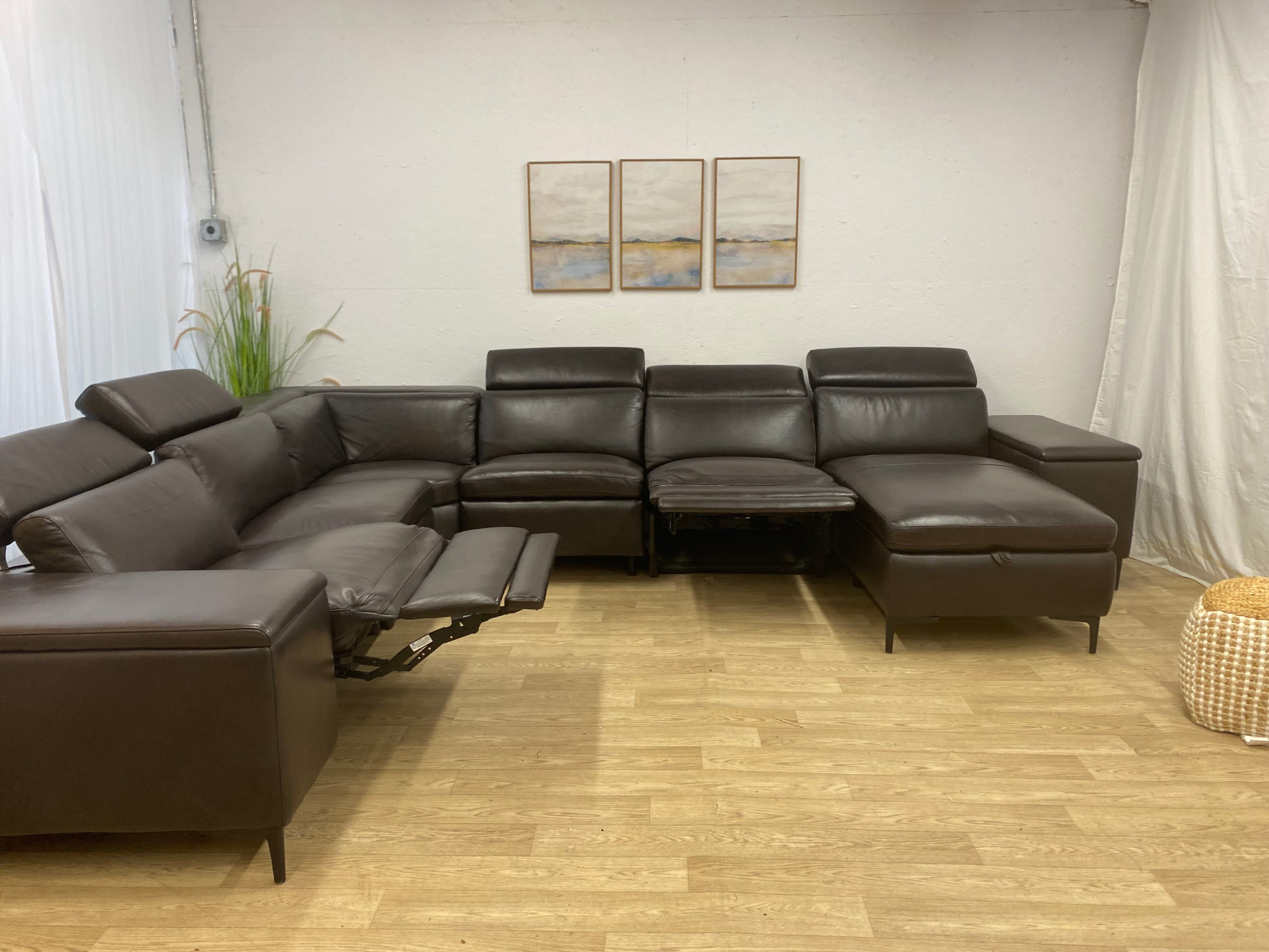 Barcolounger Top Grain Leather Sectional