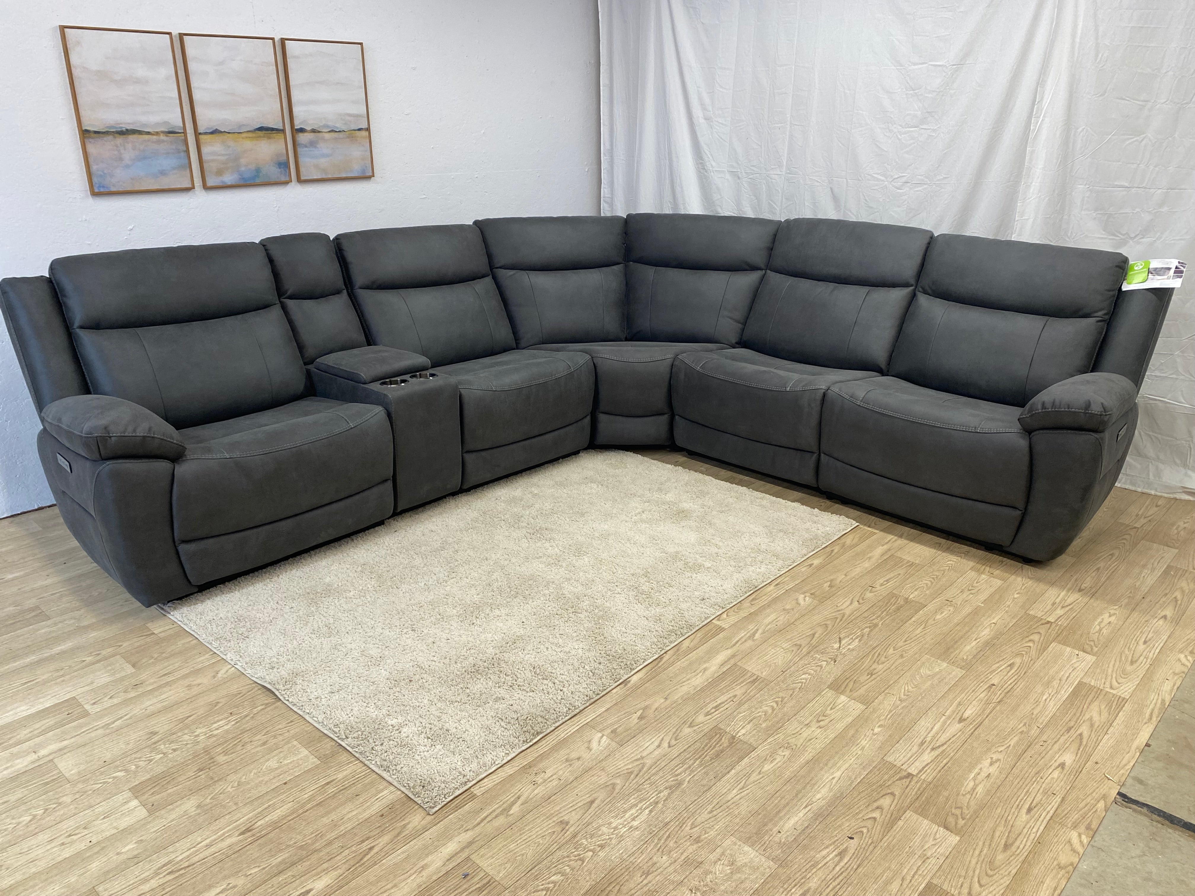 Zakary Fabric Power Recliner W/ Power Headrests