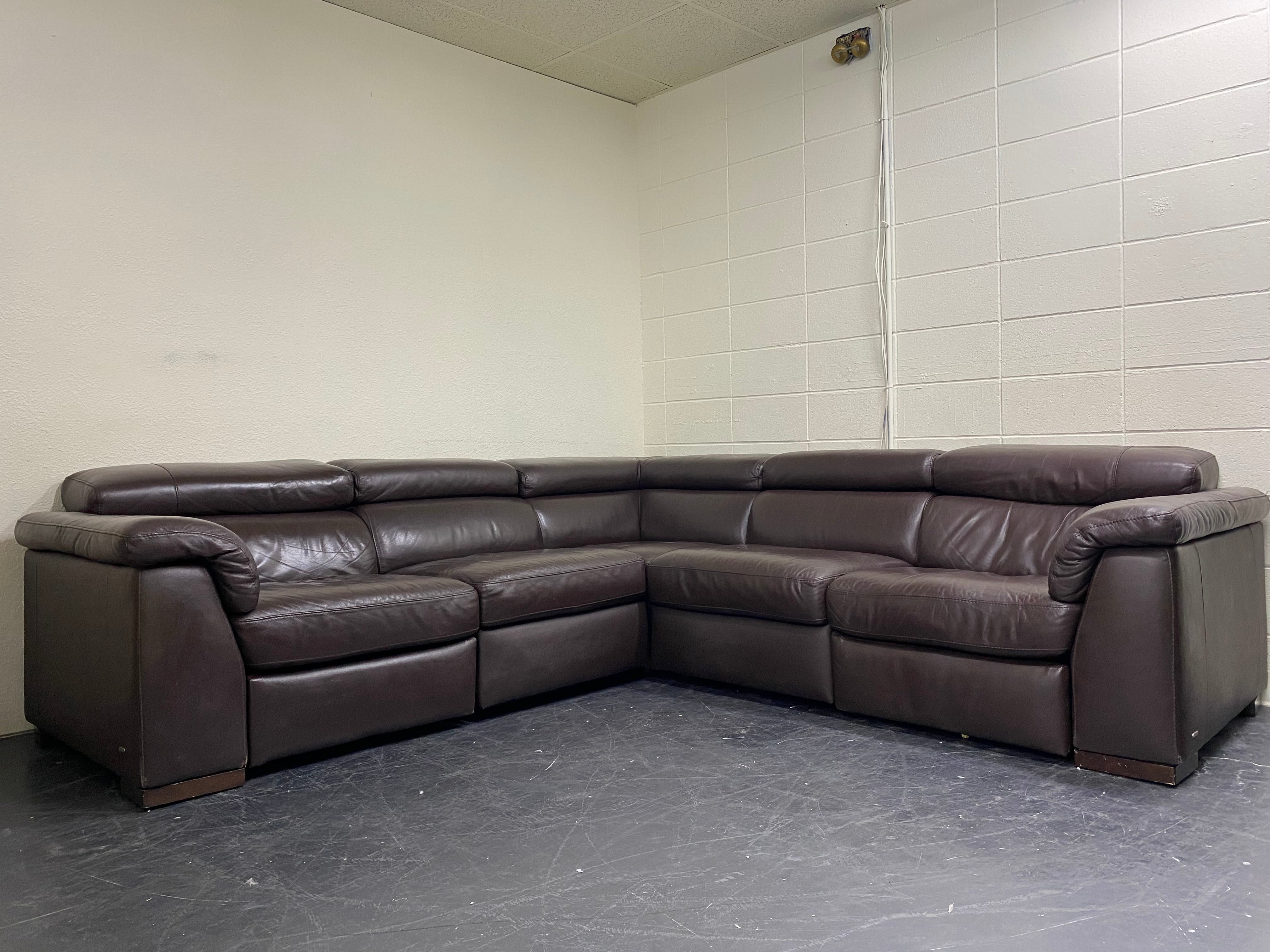 Natuzzi Editions Genuine Leather Sectional