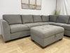 Thomasville Gray Sectional W/ Storage Ottoman