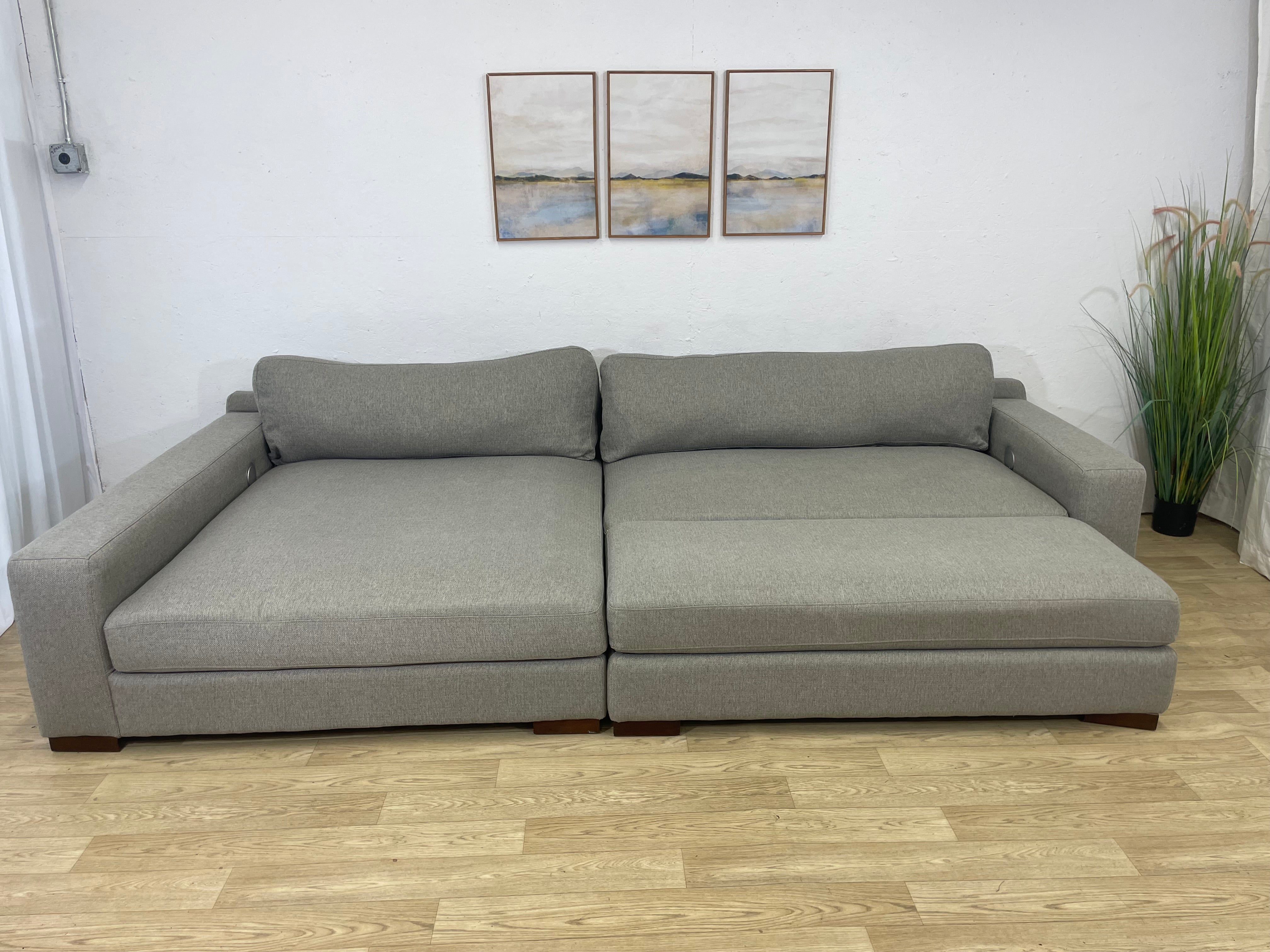Hendley Gray Oversized Chaise Sectional