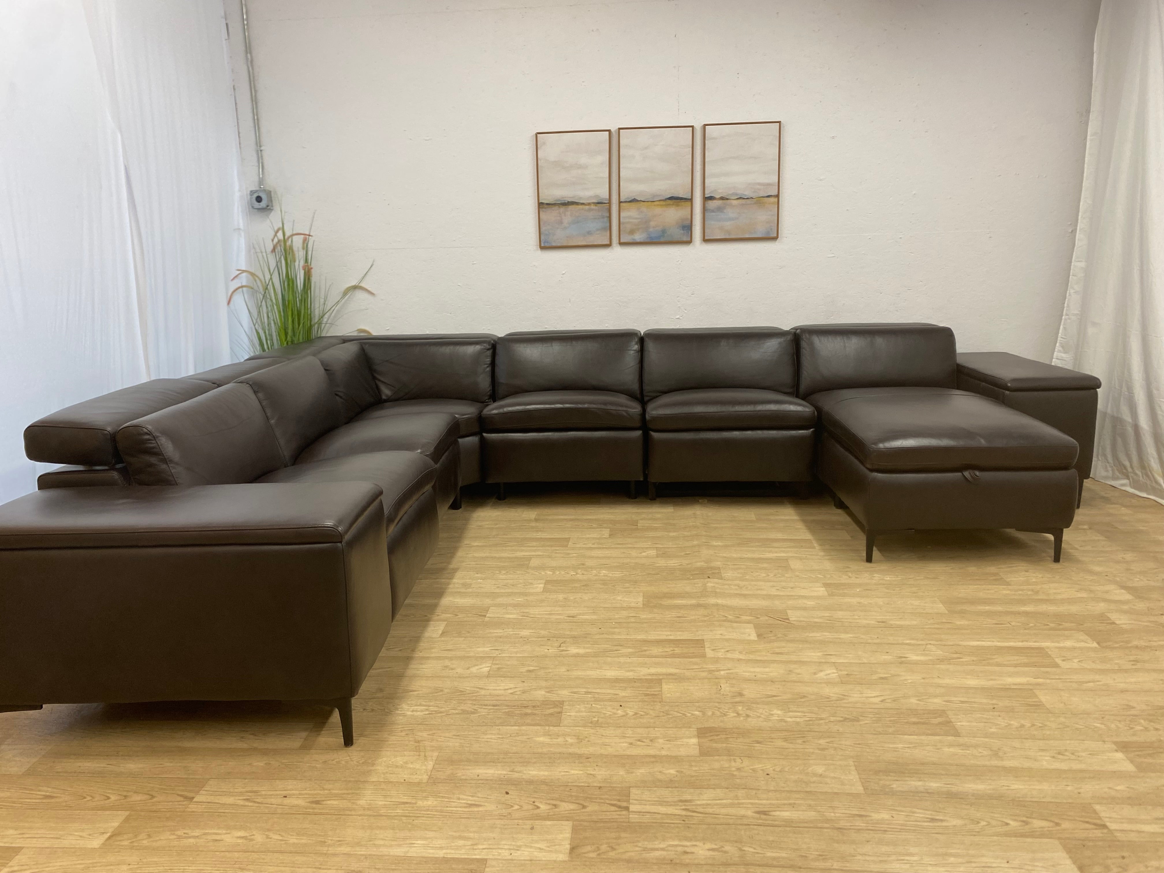 Barcolounger Top Grain Leather Sectional