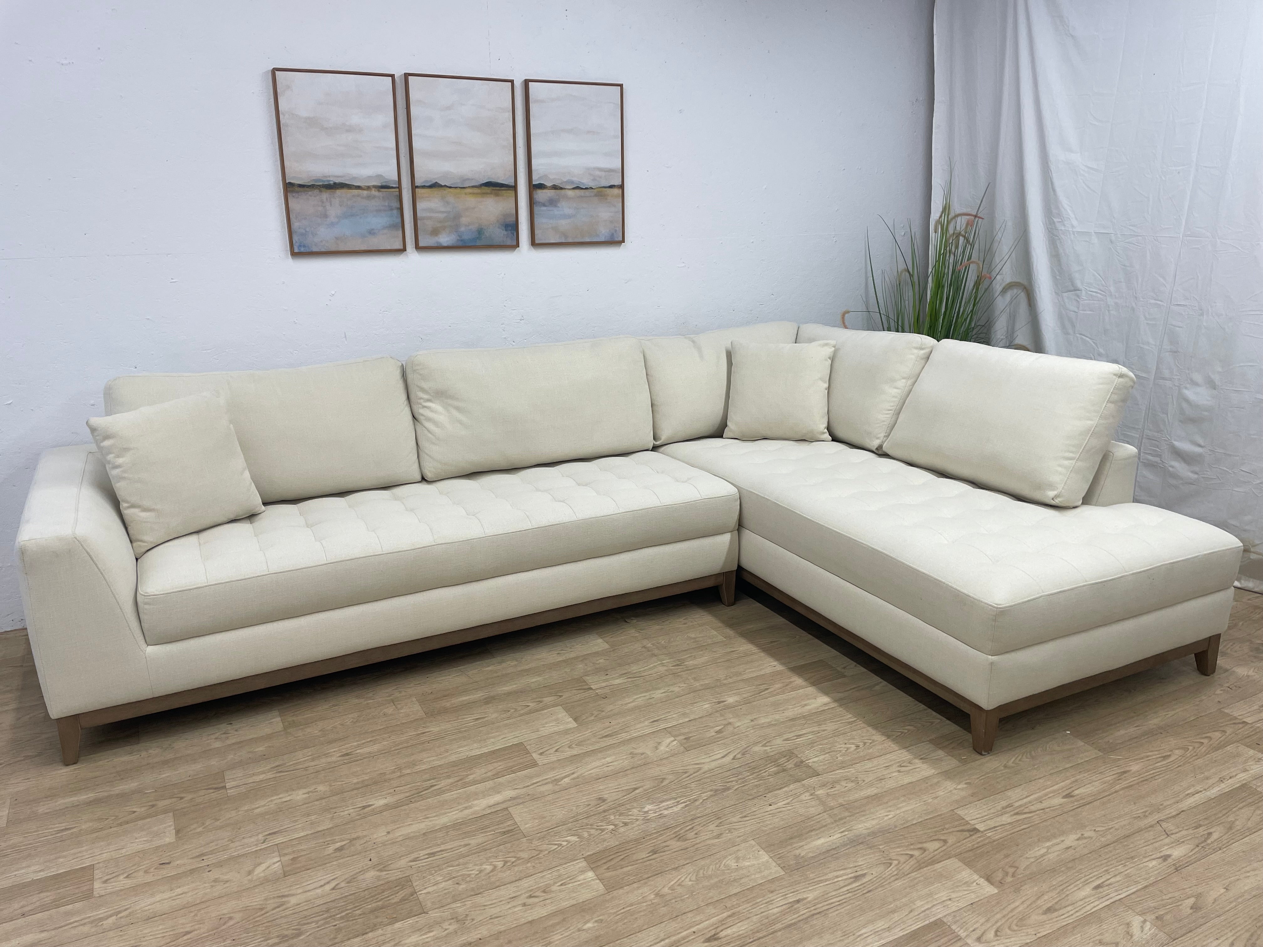 Henredon Cream Sectional Mid Century Modern