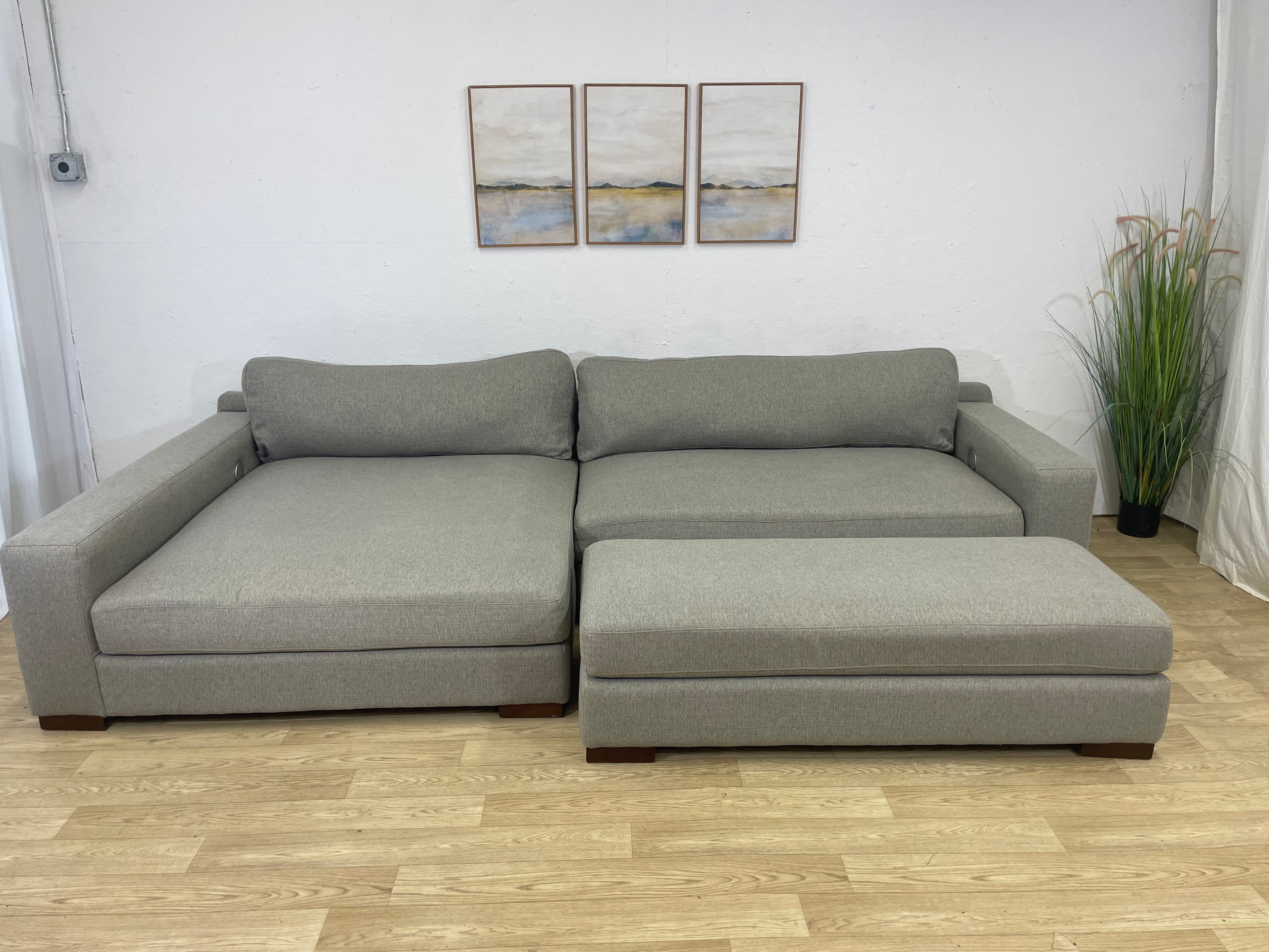 Hendley Gray Oversized Chaise Sectional