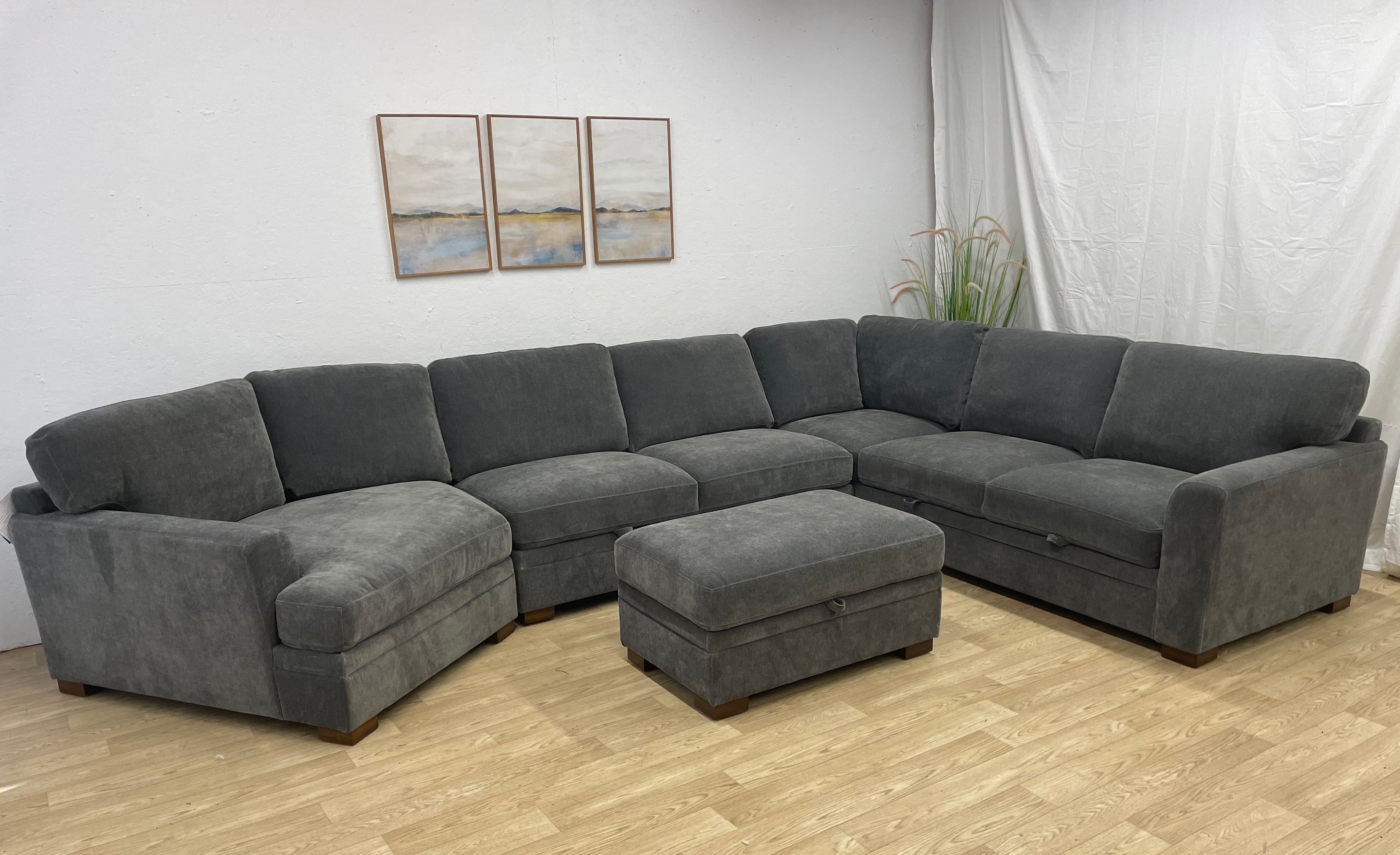 Thomasville Merran Fabric Sectional W/ Storage Seats