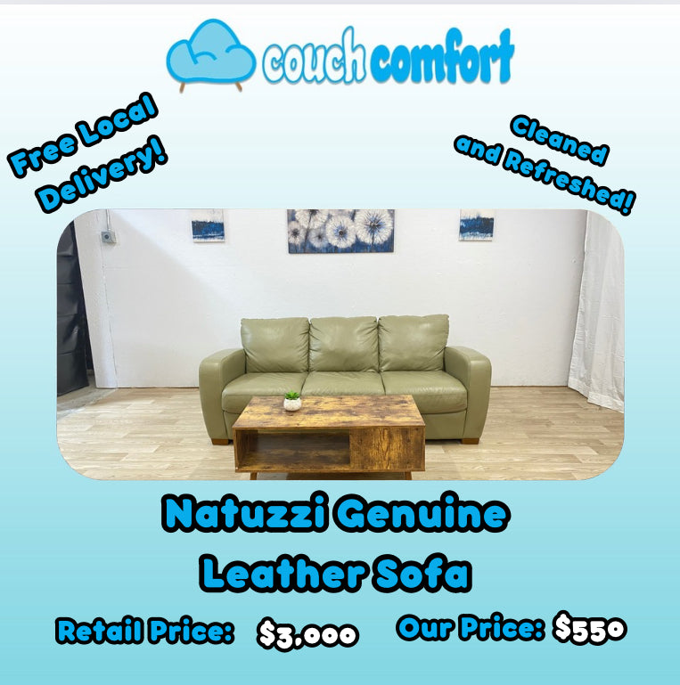 Natuzzi Genuine Leather Sofa