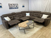 Fletcher Brown Sectional W/ Power USB Ports