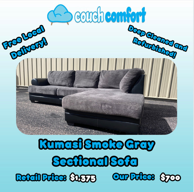 Kumasi Smoke Gray Sectional Sofa