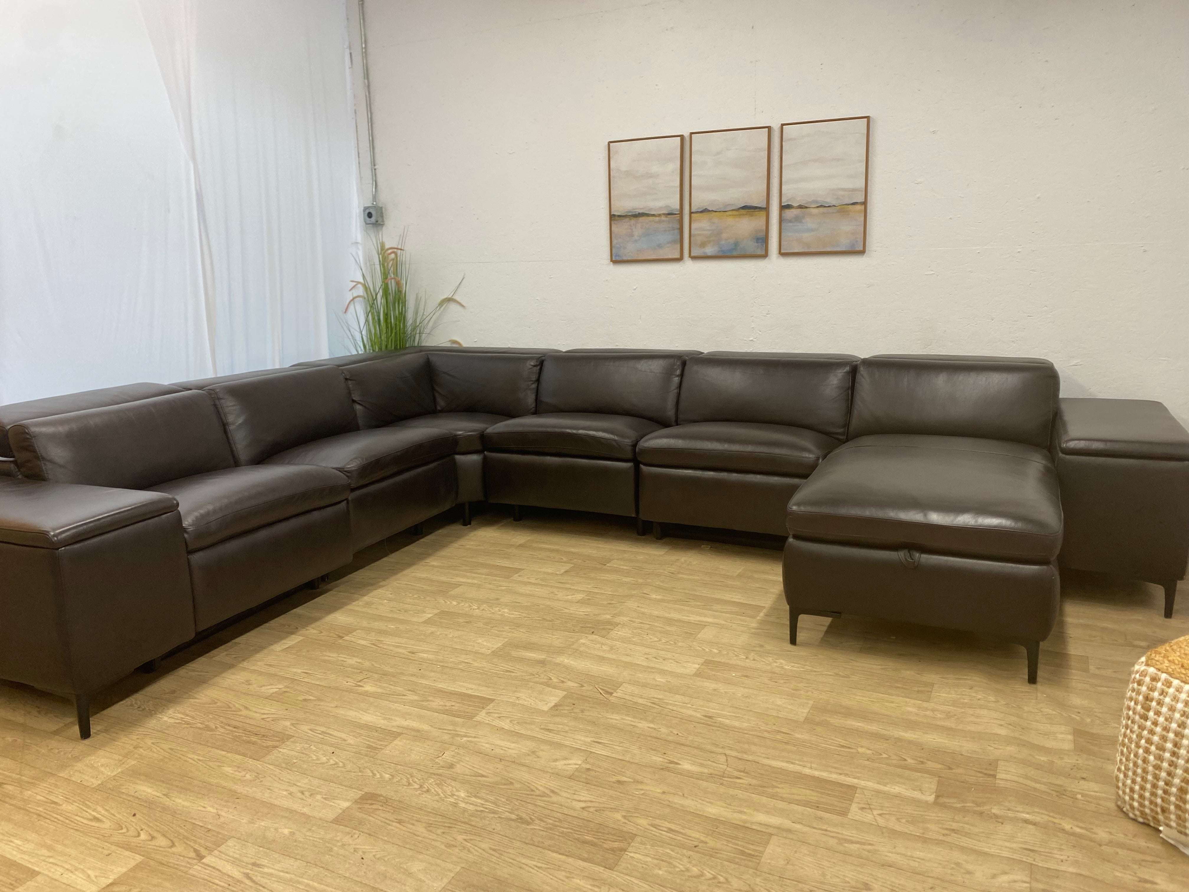 Barcolounger Top Grain Leather Sectional