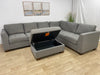 Thomasville Gray Sectional W/ Storage Ottoman
