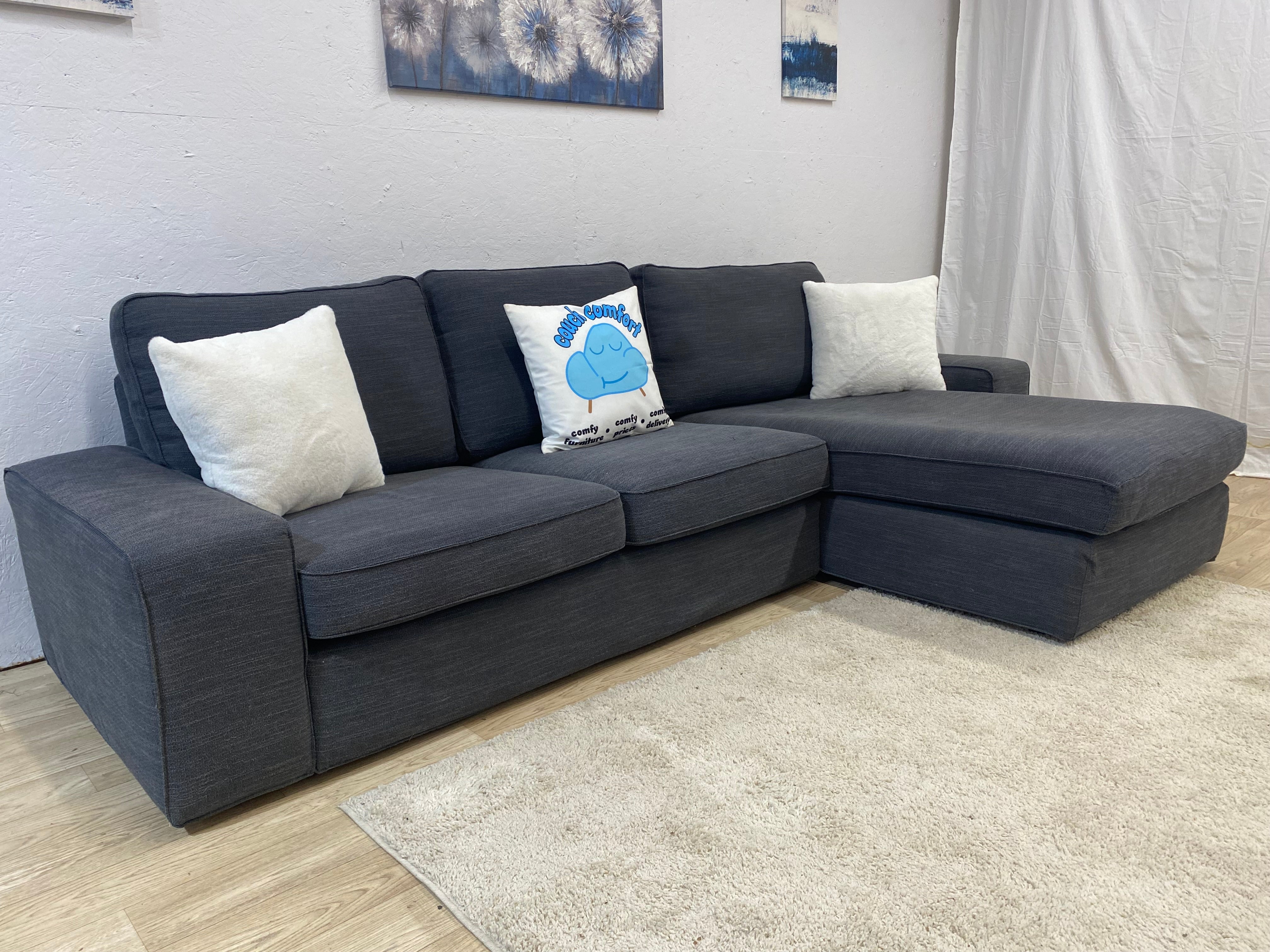 Kivik Gray Sectional Sofa