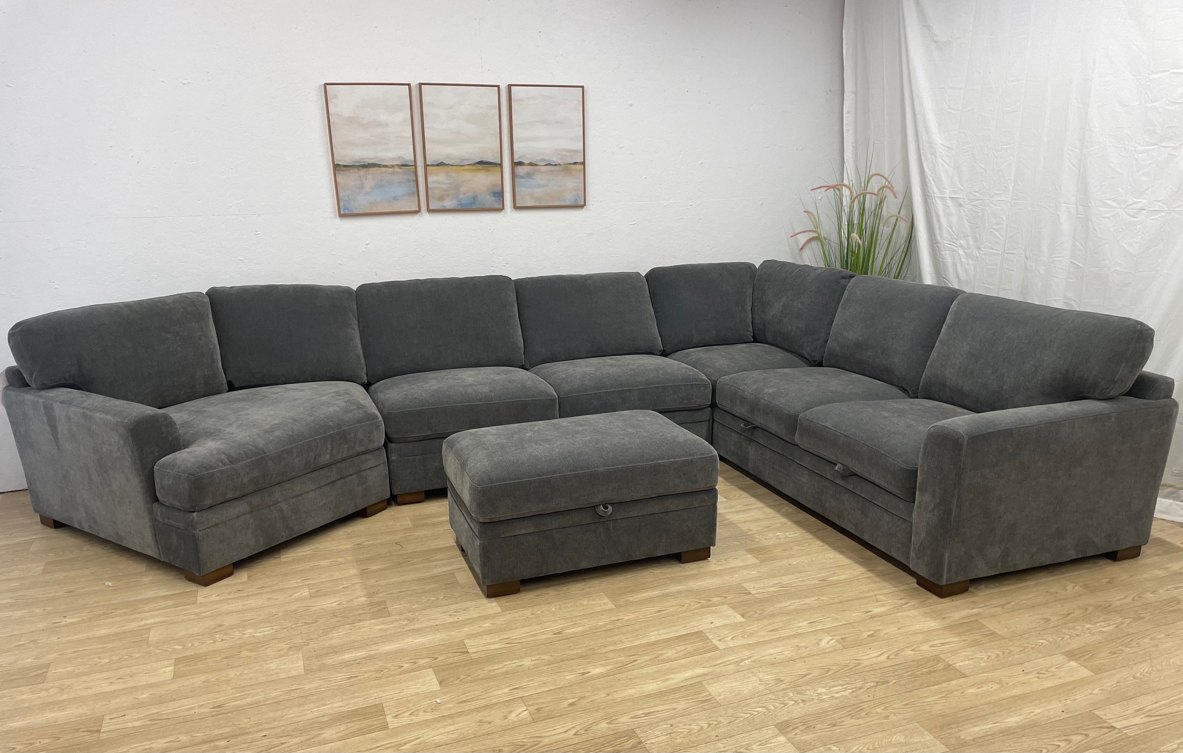 Thomasville Merran Fabric Sectional W/ Storage Seats